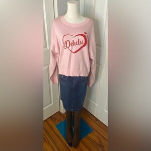 No Boundaries Pink Crew Neck Sweater